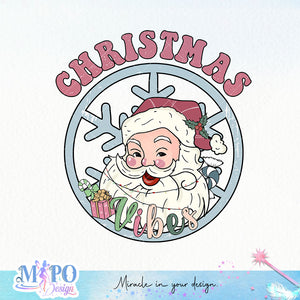 Christmas vibes sublimation design, png for sublimation, Christmas PNG, Retro pink christmas PNG