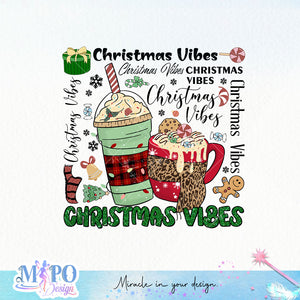 Christmas vibes sublimation design, png for sublimation, Christmas PNG, Leopard Christmas PNG