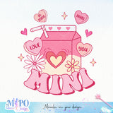 Coffee Mini sublimation design, png for sublimation, Valentine PNG, Retro Valentine Mama PNG