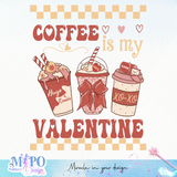 Coffee is my Valentine SVG design, svg for sublimation, Valentine SVG, Retro Valentine ugly sweater SVG