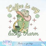 Coffee is my lucky charm sublimation design, png for sublimation, Patrick's day PNG, Holiday PNG