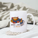 Happiness is coffee on a fall day Sublimation design, png for sublimation, Autumn PNG, Positive vibe PNG, Autumn vibe PNG