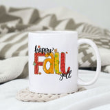 Happy Fall y'all sublimation design, png for sublimation, Autumn PNG, Positive vibe PNG, Autumn vibe PNG