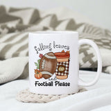 Falling Leaves And Football Please sublimation design, png for sublimation, Autumn PNG, Positive vibe PNG, Autumn vibe PNG