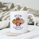 Just a girl who loves her pumpkin spice Sublimation design, png for sublimation, Autumn PNG, Positive vibe PNG, Autumn vibe PNG