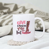 Give cancer the boot sublimation