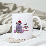 I Want a Hippopotamus for Christmas sublimation design, png for sublimation, Christmas PNG,  Christmas Animals PNG