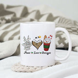 Peace love Icecoffee sublimation design, png for sublimation, Christmas PNG, Christmas Coffee PNG