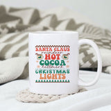 Santa Claus reindeer Hot cocoa hallmark christmas lights sublimation design, png for sublimation, Christmas PNG,  Christmas SVG