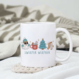 Sweater weather sublimation design, png for sublimation, Christmas PNG, Retro Christmas Blue PNG