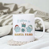 I Believe in Santa Paws sublimation design, png for sublimation, Christmas PNG, Retro Christmas Blue PNG