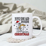 When You're Dead Inside But It's Christmas, drinking skeleto sublimation design, png for sublimation, Christmas PNG, Christmas vibes PNG