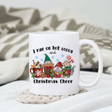 I run on hot cocoa and christmas cheer sublimation design, png for sublimation, Christmas PNG, Drink and Gnomes PNG