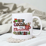 Hot cocoa and Christmas movie sublimation design, png for sublimation, Christmas PNG, Drink and Gnomes PNG