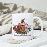 Christmas and Coffee Obsessed sublimation design, png for sublimation, Christmas PNG, Christmas vibes PNG