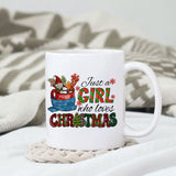 Just a girl who loves christmas sublimation design, png for sublimation, Christmas PNG, Christmas vibes PNG