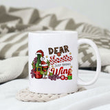 Dear Santa Just Bring Wine sublimation design, png for sublimation, Christmas PNG, Drink and Gnomes PNG