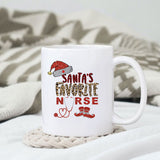 Santa's favorite nurse sublimation design, png for sublimation, Christmas PNG, Christmas vibes PNG