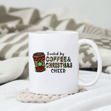 Fueled by coffee and christmas cheer sublimation design, png for sublimation, Christmas PNG, Christmas vibes PNG