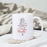 Merry & bright design, png for sublimation, Christmas PNG, Christmas lights PNG