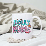 Holly Jolly Nurse sublimation design, png for sublimation, Nurse PNG, Nurse Christmas PNG