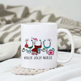 Holly Jolly Nurse sublimation design, png for sublimation, Nurse PNG, Nurse Christmas PNG