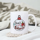 Don't stop believin' sublimation design, png for sublimation, Christmas Vintage PNG, Santa PNG