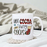 Hot cocoa and fuzzy socks sublimation design, png for sublimation, Christmas Quotes PNG, Christmas vibes PNG