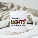 Christmas Lights Are My Favorite Color sublimation design, png for sublimation, Christmas PNG, Leopard Christmas PNG