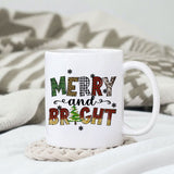 Merry and bright sublimation design, png for sublimation, Christmas PNG, Leopard Christmas PNG