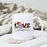 Love Christmas sublimation design, png for sublimation, Christmas PNG, Leopard Christmas PNG