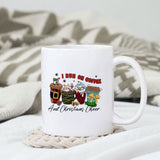 I run on coffee and Christmas cheer sublimation design, png for sublimation, Christmas PNG, Leopard Christmas PNG