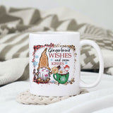 Gingerbread wishes and cocoa kisses sublimation design, png for sublimation, Christmas PNG, Leopard Christmas PNG