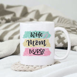 Wife mom nurse sublimation design, png for sublimation, Nurse PNG, Nurse life PNG