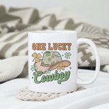 One lucky cowboy sublimation design, png for sublimation, Patrick's day PNG, Holiday PNG