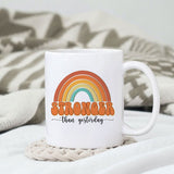 Stronger than yesterday sublimation design, png for sublimation, Rainbow PNG, Pastel rainbow PNG, Boho rainbow PNG