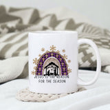 Jesus is the reason for the season sublimation design, png for sublimation, Rainbow PNG, Christmas rainbow PNG