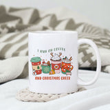 I run on coffee and christmas cheer sublimation design, png for sublimation, Christmas PNG, Christmas vibes PNG