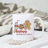 Christmas calories don't count sublimation design, png for sublimation, Christmas PNG, Retro GingerBread PNG