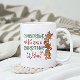 Gingerbread Kisses and Christmas Wishes sublimation design, png for sublimation, Christmas PNG, Retro GingerBread PNG