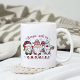Hangin' with my gnomies sublimation design, png for sublimation, Christmas PNG, Retro pink christmas PNG