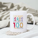 I've been bringing sass to the class for 100 days Sublimation design, png for sublimation, Retro School design, School life PNG