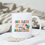 100 days smarter sublimation design, png for sublimation, Retro School design, 100 days of school PNG