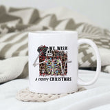 We wish you a creepy christmas sublimation design, png for sublimation, Christmas PNG, Christmas Skeleton PNG