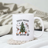 Dead Inside but Festive AF sublimation design, png for sublimation, Christmas PNG, Christmas Skeleton PNG