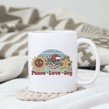 Peace love joy sublimation design, png for sublimation, Hippe Christmas PNG, retro vibes PNG