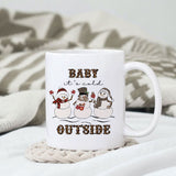 Baby it's cold outside sublimation design, png for sublimation, Christmas PNG, Leopard Christmas PNG