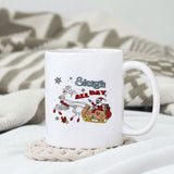 Sleigh all day sublimation design, png for sublimation, Christmas PNG, Christmas Skeleton PNG