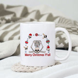 Merry christmas y'all sublimation design, png for sublimation, Christmas PNG, Christmas Skeleton PNG