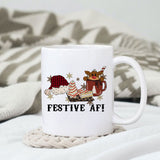 Festive AF sublimation design, png for sublimation, Christmas PNG, Leopard Christmas PNG